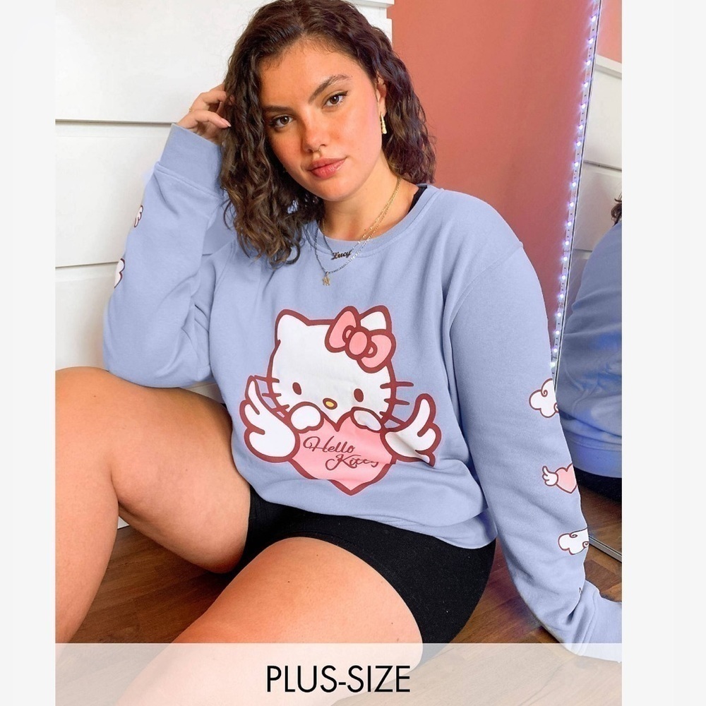 ASOS Curve Hello Kitty New Girl Order sweatshirt